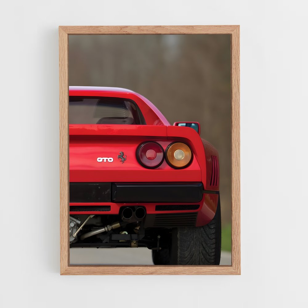Poster gto de Rouge – affiche Ferrari (vue 4)